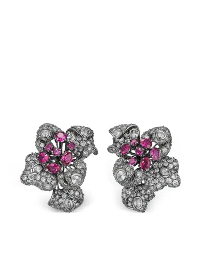 Anabela Chan Bloomingdale Clip-on Earrings In Black