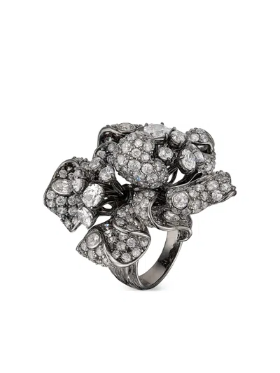 Anabela Chan Magnolia Ring In Black