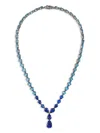 Anabela Chan 18kt Black Gold Nova Multi-stone Necklace In Blue