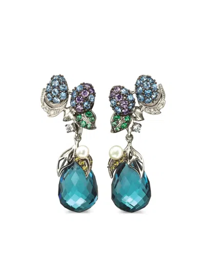 Anabela Chan 18kt Gold Blueberry Multi-stone Earrings