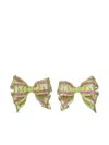 Anabela Chan 18kt Gold Mini Bow Tie Sapphire Earrings In Grün