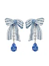 Anabela Chan 18kt Gold Vermeil Gingham Sapphire And Diamond Earrings In Blue