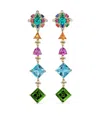 Anabela Chan 18kt Gold Vermeil Tropical Paradise Multi-stone And Diamond Clip-on Earrings In Multi