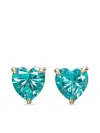 Anabela Chan 18kt Midi Paraiba Heart Stud Earrings In Gold