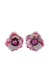 Anabela Chan 18kt Rose Gold Bloom Sapphire And Diamond Earrings In Pink