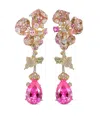 Anabela Chan 18kt Rose Gold Blush Orchid Saphhire And Diamond Earrings In Pink