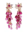 Anabela Chan 18kt Rose Gold Vermeil Coralbell Multi-stone Earrings In Pink