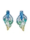 Anabela Chan 18kt White Gold Aurora Titan Sapphire Earrings In Silver