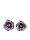 Anabela Chan 18kt White Gold Bloom Multi-sone Earrings In Purple