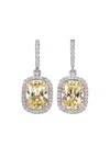 Anabela Chan 18kt White Gold Comet Canary Diamond Earrings In Silver