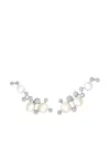 Anabela Chan 18kt White Gold Mini Constellation Diamond And Freshwater Pearl Earrings In White