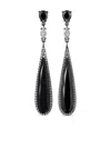 Anabela Chan 18kt White Gold Shard Diamond Earrings In Black
