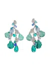Anabela Chan 18kt White Gold Vermeil Poseidon Multi-stone Earrings In Blue