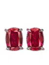 Anabela Chan Supernova Synthesized Ruby Cushion Wing Stud Earrings In Red