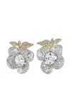 Anabela Chan 18kt Yellow And White Gold Blossom Diamond Earrings In Silver