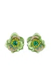Anabela Chan 18kt Yellow Gold Citrus Bloom Multi-stone Earrings In Green