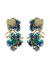 Anabela Chan 18kt Yellow Gold Magnolia Multi-stone Earrings In Blue