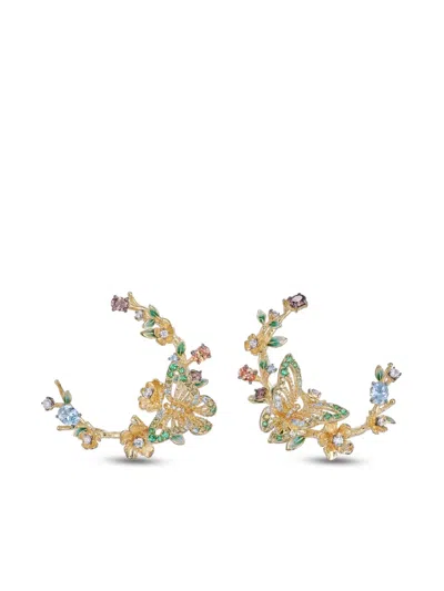 Anabela Chan 18kt Yellow Gold Orchard Garland Gemstones Earrings