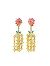 Anabela Chan 18kt Yellow Gold Pineapple Multi-stone Earrings In Yellow