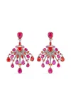 Anabela Chan 18kt Yellow Gold Starburst Multi-stone Earrings In Red