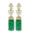 Anabela Chan 18kt Yellow Gold Tassel Diamond And Agate Earrings In Gold