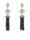 Anabela Chan 18kt Yellow Gold Tassel Diamond And Onyx Earrings In Gold