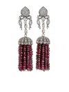 Anabela Chan 18kt Yellow Gold Tassel Diamond And Ruby Earrings In Gold