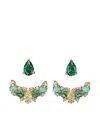 Anabela Chan 18kt Yellow Gold Twinkle Ear-jacket Earrings In 绿色