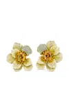 Anabela Chan 18kt Yellow Gold Vermeil Bloom Sapphire And Diamond Earrings In Neutrals