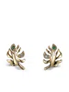 Anabela Chan 9k Yellow Gold Palm Emerald And Diamond Earrings In Gold
