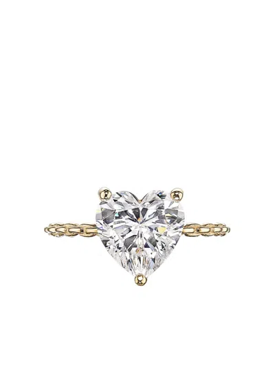 Anabela Chan 9kt Yellow Gold Mini Diamond Heart Ring