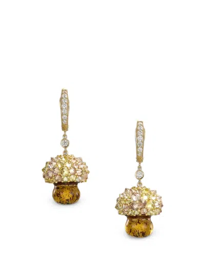 Anabela Chan Amber Virosa Diamond Earrings In Brown