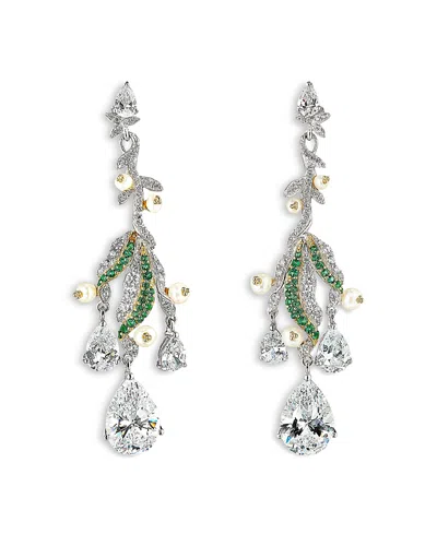 Anabela Chan Anabea Chain 18k Yellow Gold & Rhodium Vermeil English Garden Lab Created Emerald & Simulated Diamon In White/green