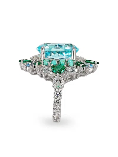 Anabela Chan Aqua Poseidon Multi-stone Ring In Metallic