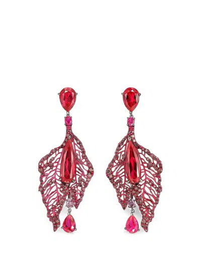 Anabela Chan Atlantis Ruby Drop Earrings In Yellow