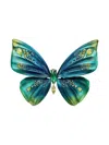 Anabela Chan Aurora Butterfly Brooch In Green