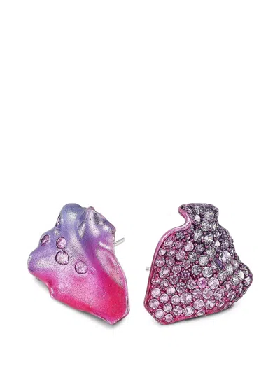 Anabela Chan Begonia Petal Stud Earrings In Multi