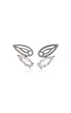 Anabela Chan Black Rhodium Vermeil Diamond Illusion Promise Studs In Metallic