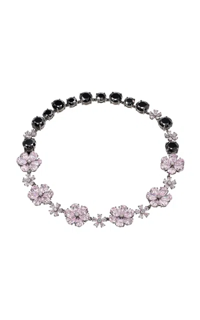 Anabela Chan Black Rhodium Vermeil Midnight Marguerite Choker In Blue