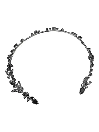 Anabela Chan Butterfly Collar Diamond Necklace In Gray