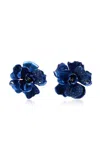Anabela Chan Camelia Aluminum Sapphire; Topaz Earrings In Blue