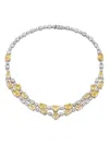 Anabela Chan Canary Love Heart Diamond Choker In Silver