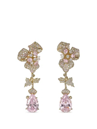 Anabela Chan Candy Orchid Diamond Earrings In Pink