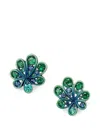 CHANTERELLE EMERALD AND SAPPHIRE STUD EARRINGS