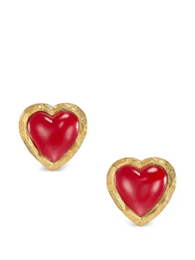Anabela Chan Cherry Heart Earrings In Gold