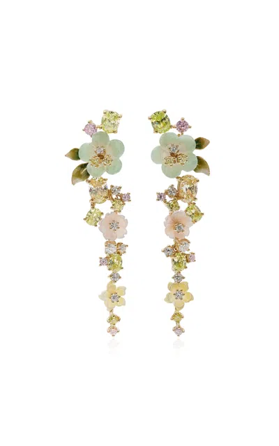 Anabela Chan Citrus Primrose Vine Earrings In Multi