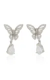 Anabela Chan Diamond Butterfly 18k White Gold Rhodium Diamond Earrings