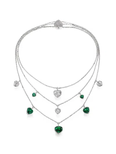 Anabela Chan Emerald Heart Necklace In Pattern
