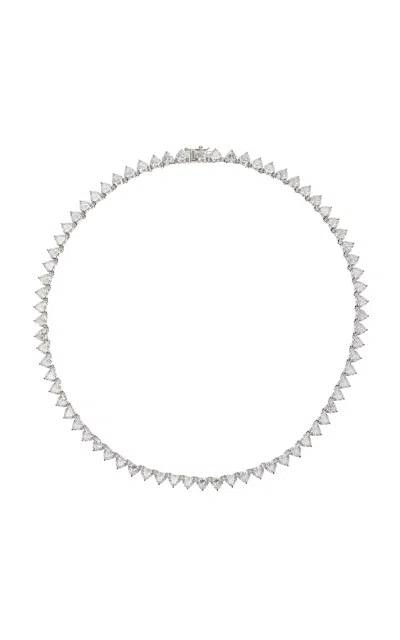 Anabela Chan Eternity Heart 18k White Gold Diamond Necklace In White