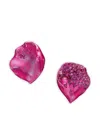 Anabela Chan Floral-motif Multi-stone Earrings In Pink